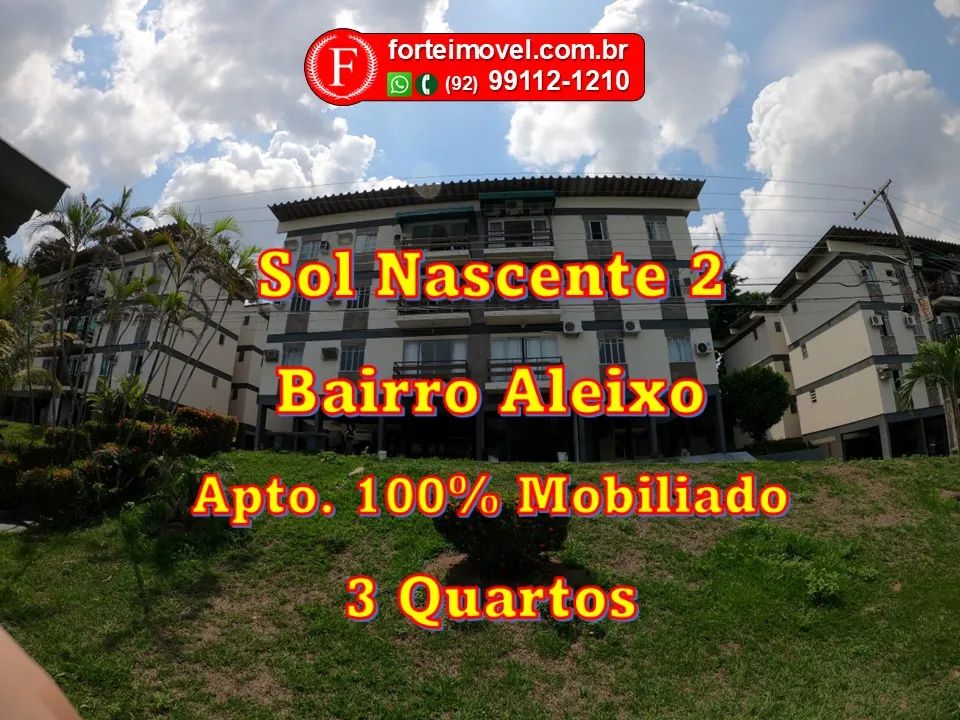 Apartamento 3 Quartos 100% Mobiliado Condomínio Sol Nascente 2