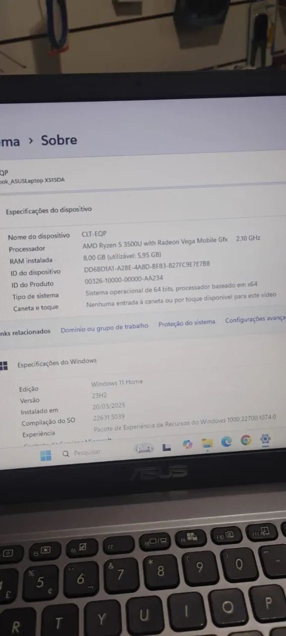 Notebook asus ryzen 5 com video integrado (roda uns jogos) - Foto 3