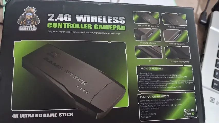 Console Game Stick 4K Retro com 15.000 jogos | HDMI + 2 Controles Wireless - Foto 3