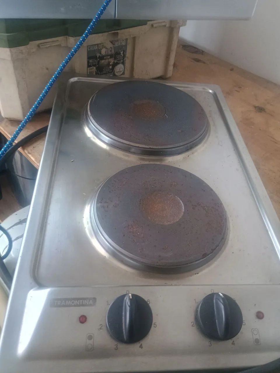 Vende se fogão elétrico duas bocas funcionando ok  - Foto 3