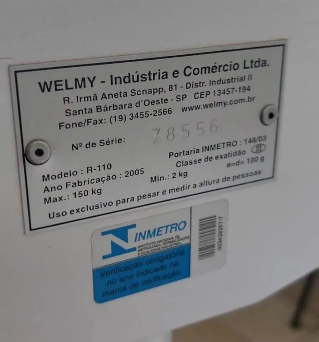 Balança Antropométrica Mecânica Welmy R-110 (150kg) - Usada - Foto 3