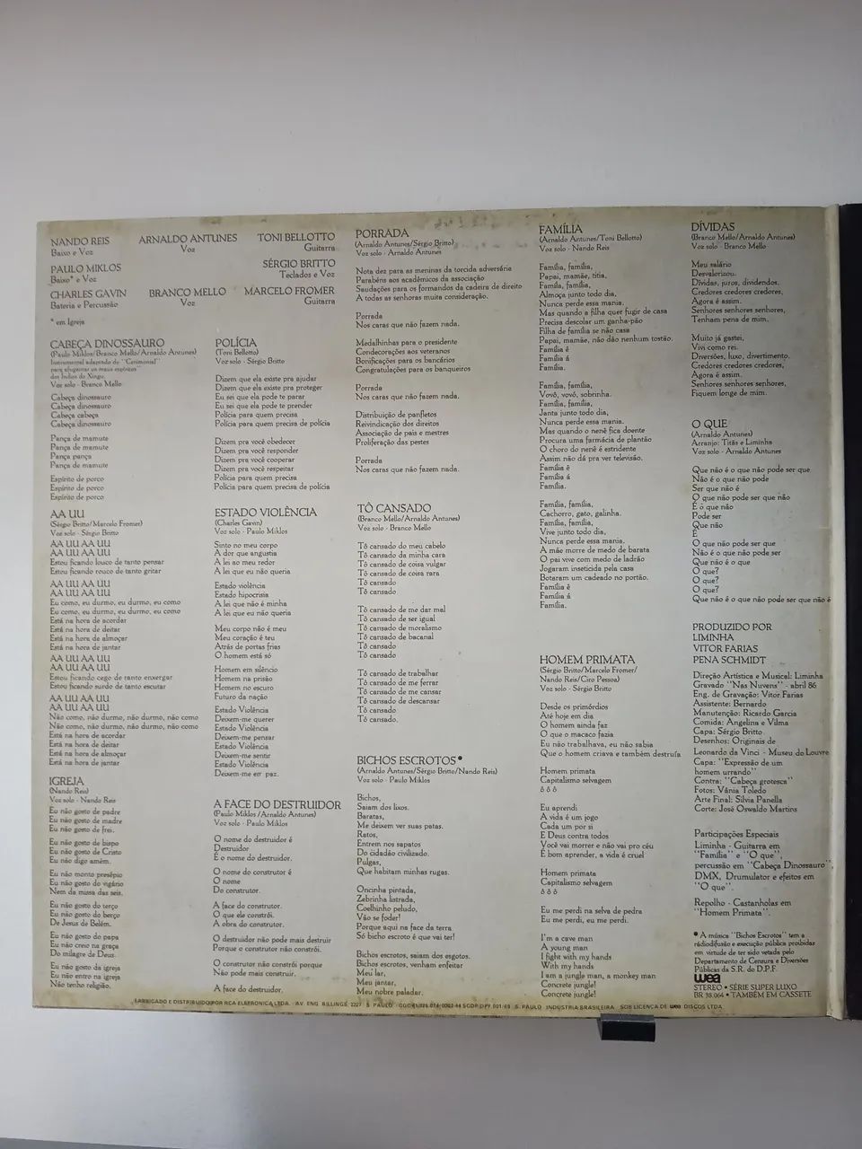 LP - Disco de Vinil - Titãs - Cabeça Dinossauro  1986 - Foto 3