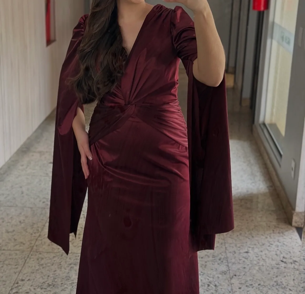 Vestido Marsala usado 1x por poucas horas