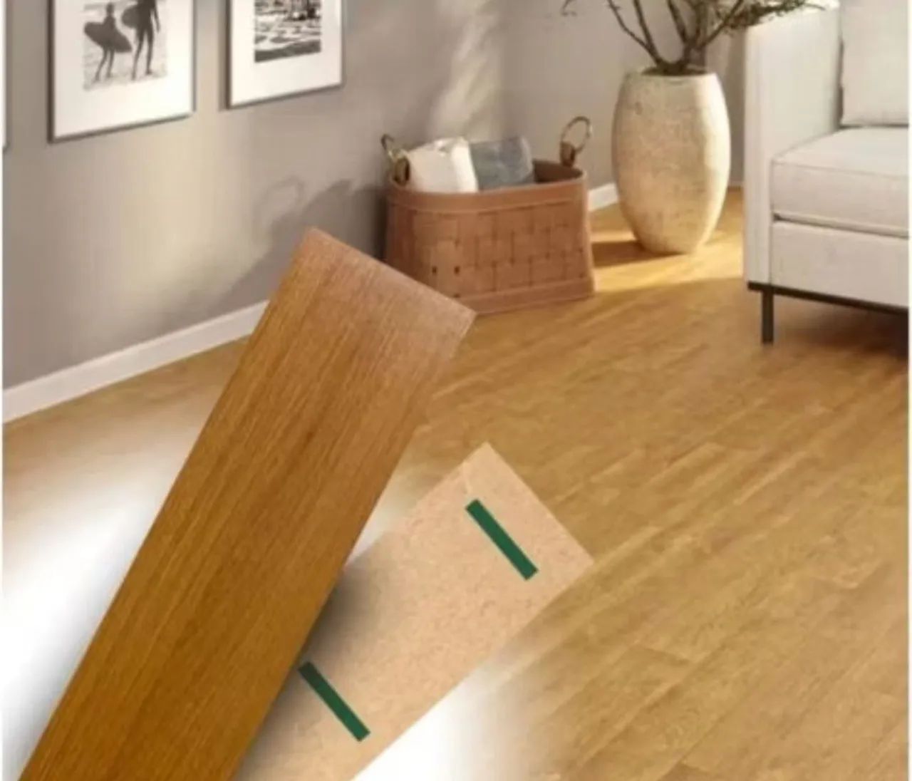 200 Placas Piso Painel Revestimento Auto Colante Mdf Vinílico Adesivo Lavável