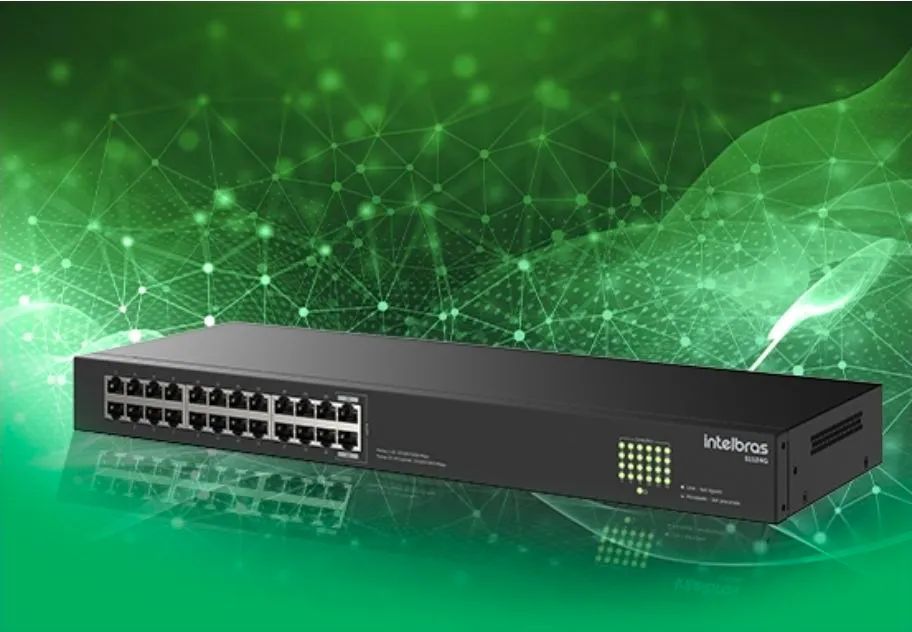 Switch Intelbras 24 portas Gigabit S1124G 10/100/1000