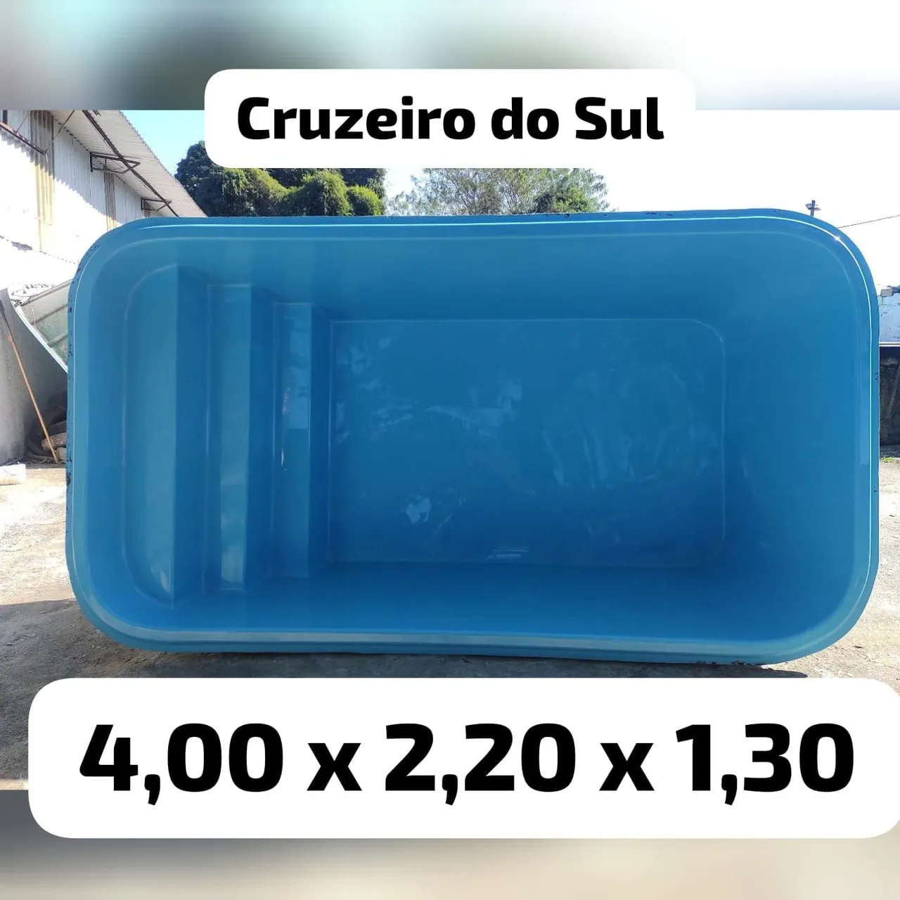 Piscina de fibra 4,00 x 2,20 x 1,30