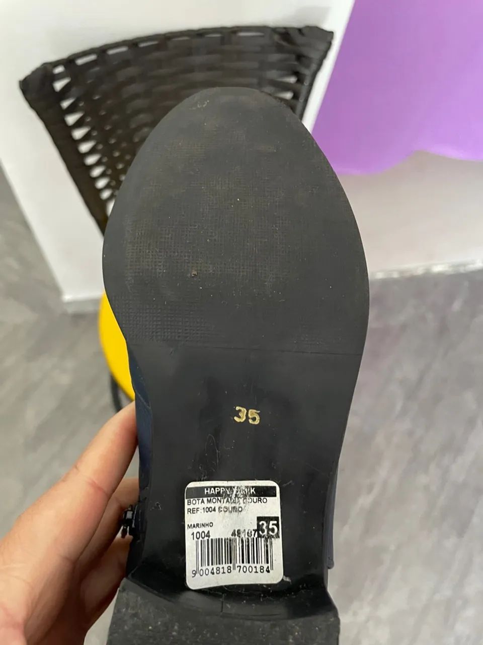 Bota Feminina Cano Longo Azul - Foto 3