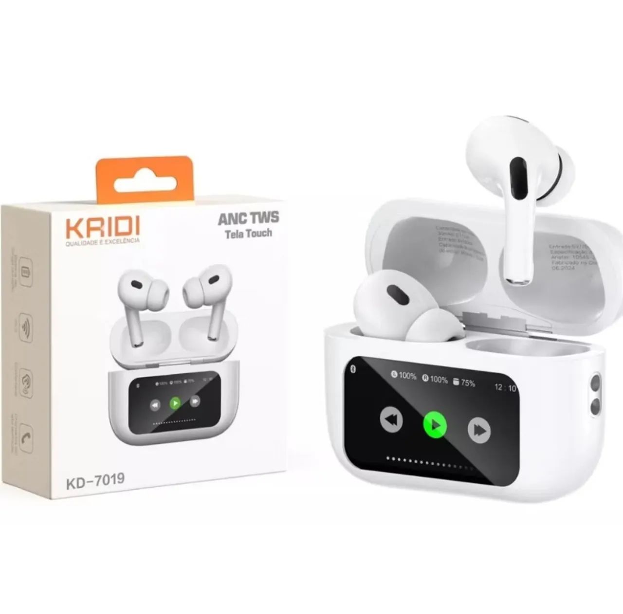 Fone De Ouvido Tela Touch Kaidi 7019 Cancelamento De Ruído - Foto 2