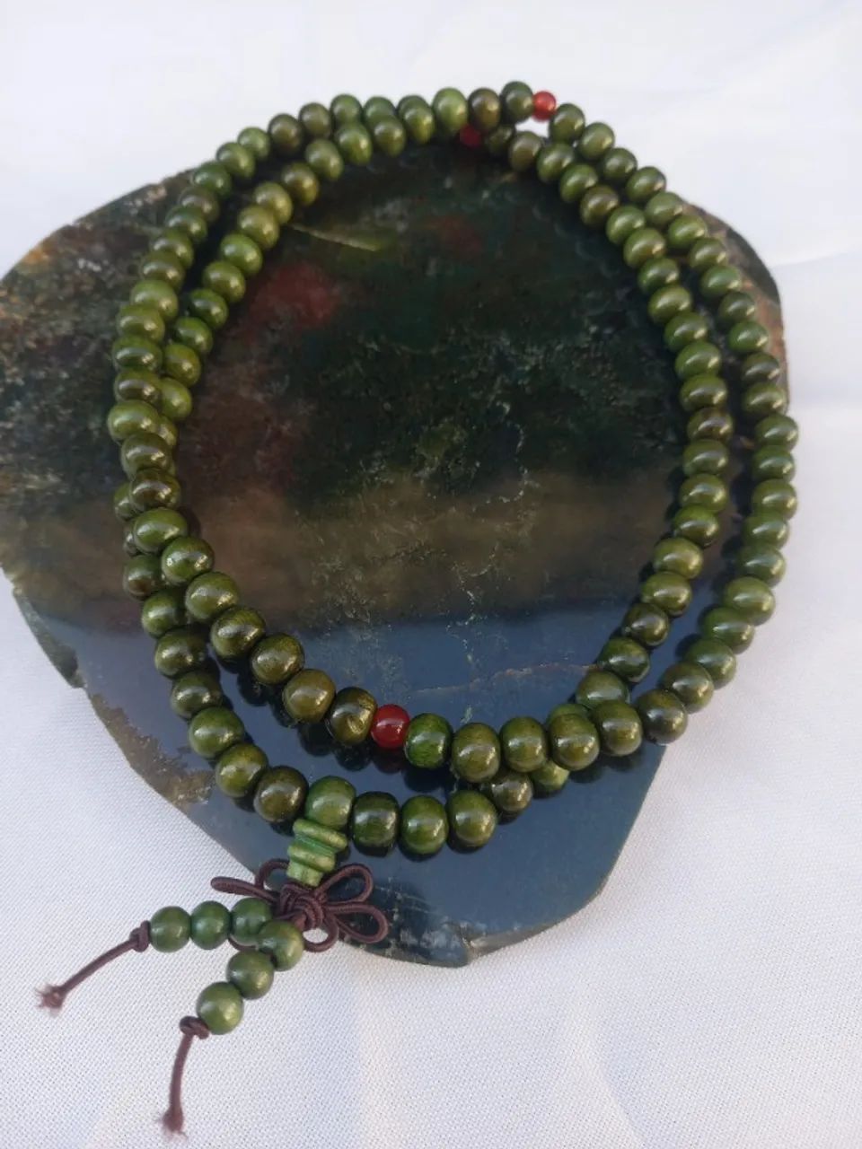 Japamala de Madeira com Elástico - Preto, Verde ou Natural ? - Foto 3