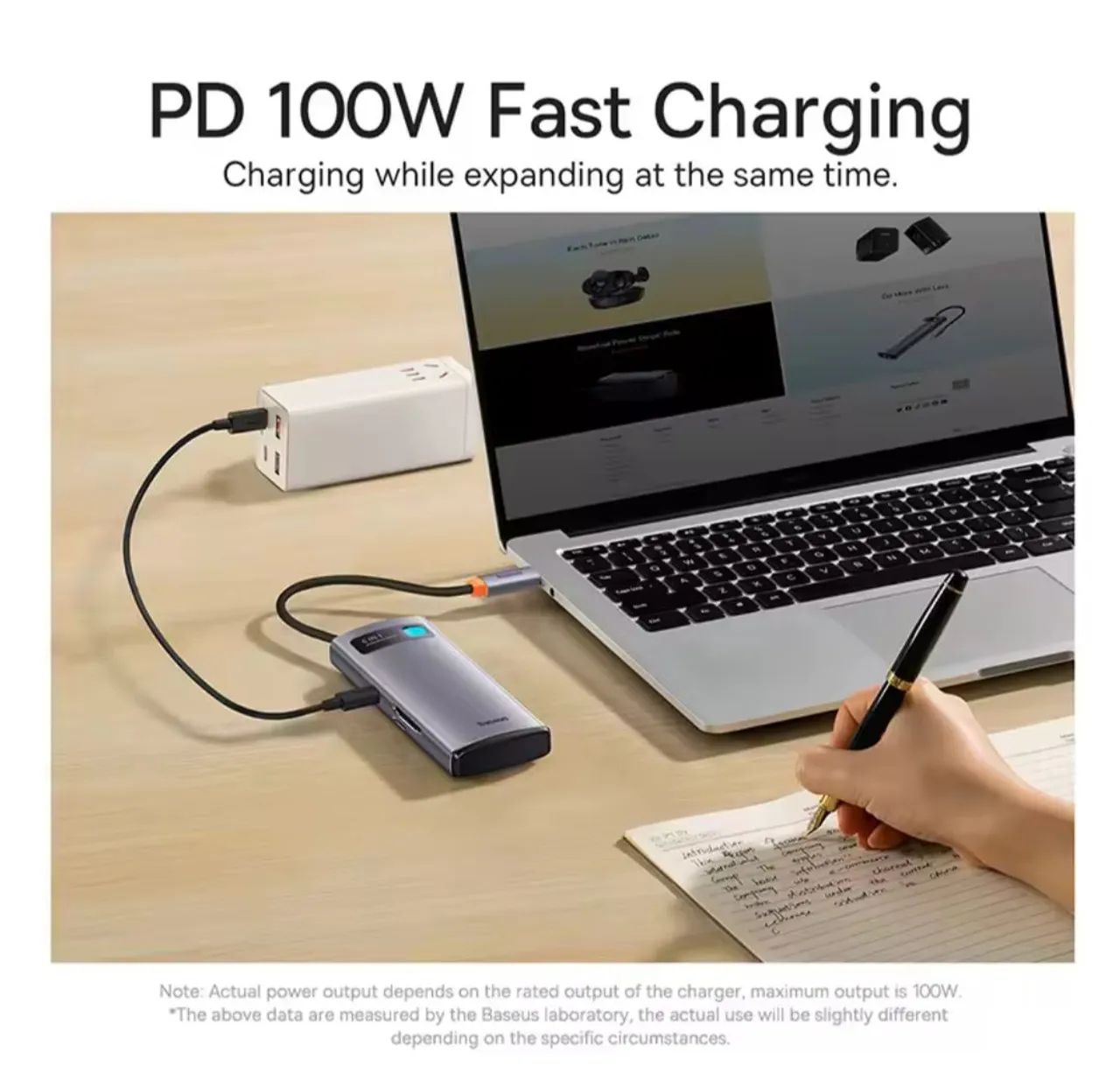 Hub USB-C Baseus 6 em 1 HDMI 4k Rj45 P/ Macbook  - Foto 3
