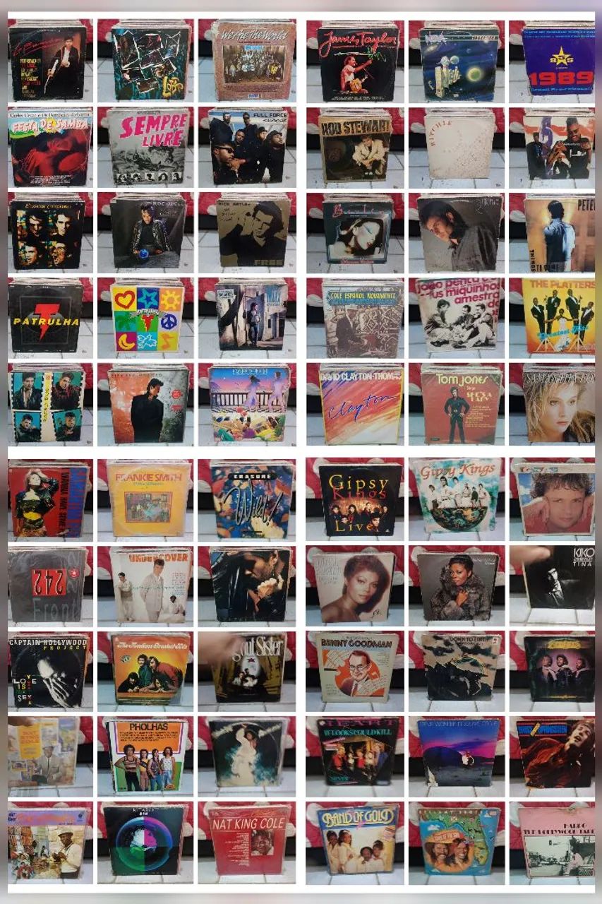 Coleção com 60 Lps de Rock/Pop/Blues/Jazz/Discos de Vinil