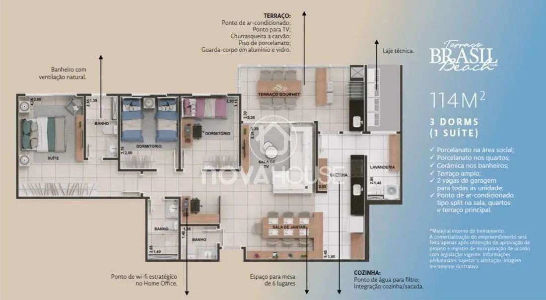TERRAÇO BRASIL BEACH - 114M². 3Q SENDO 1 SUITE - Foto 2