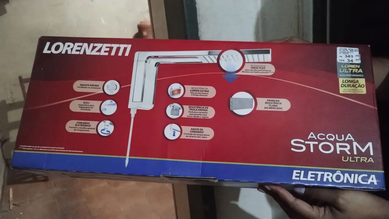 Chuveiro Elétrico Lorenzetti Acqua Storm Ultra Eletrônico