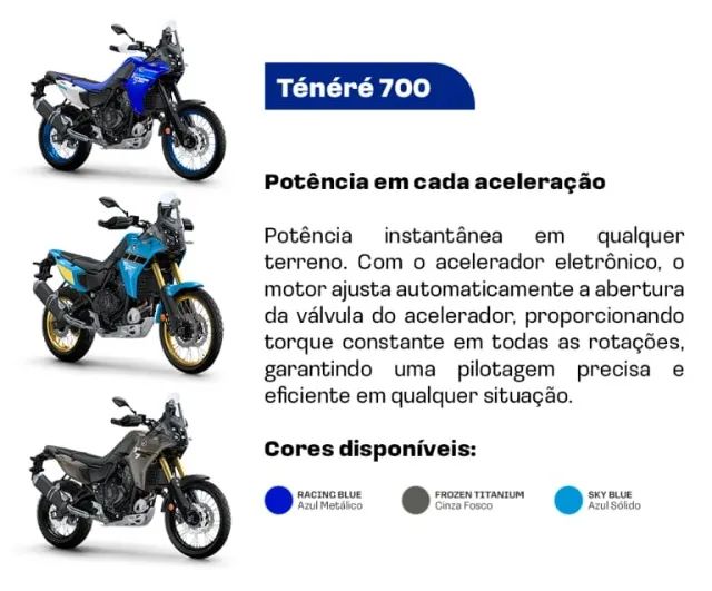 Promoção 26/26 por 71.990,00 Tenere 700
