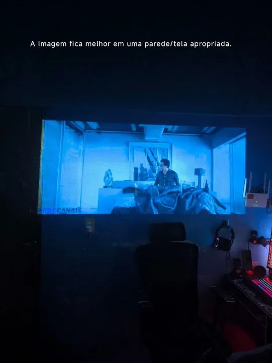 PROJETOR MAGCUBIX HY300 COM SUPORTE DE TETO + TAMPA PROTETORA DA LENTE - Foto 3