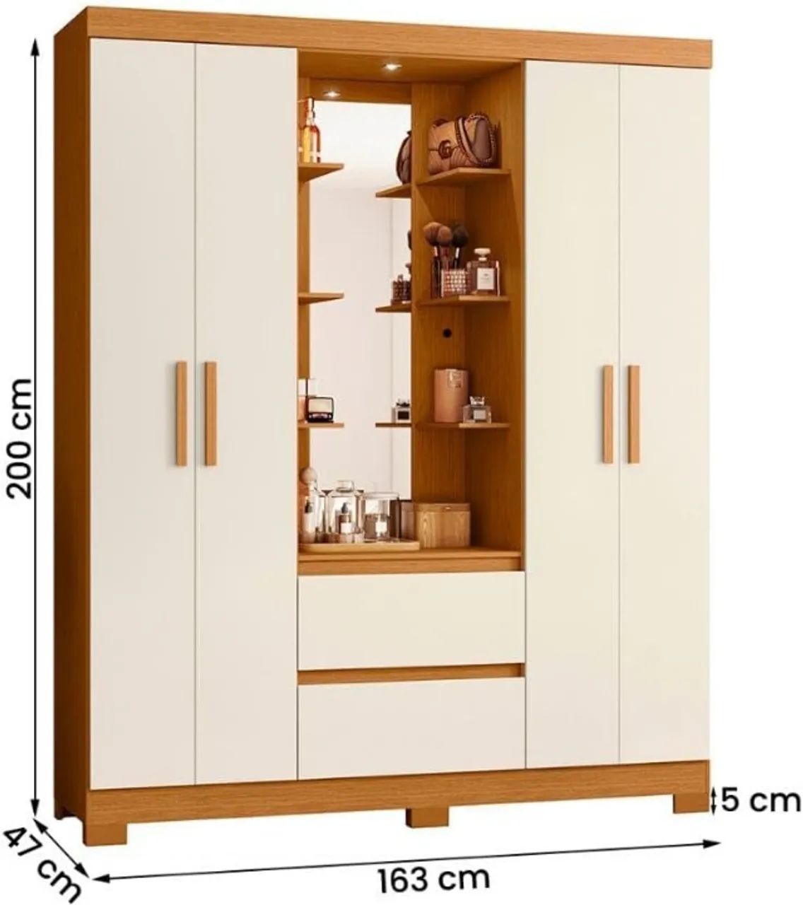 Guarda Roupa Com Led Novo, Entrega CG e Montagem  - Foto 3