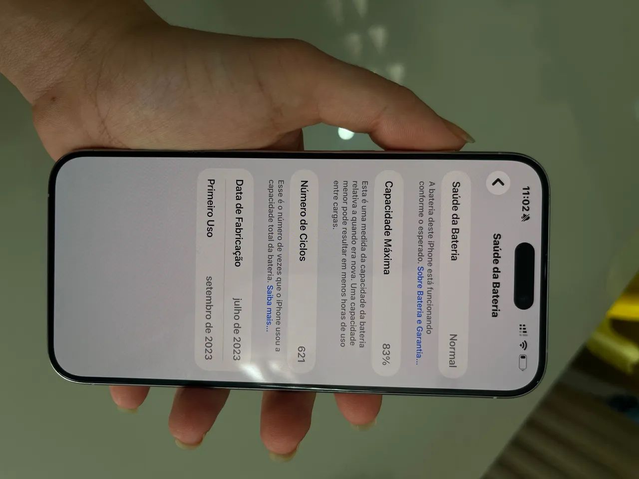 VENDO IPHONE 15 PRO MAX 512GB BRANCO IMPECÁVEL - Foto 5