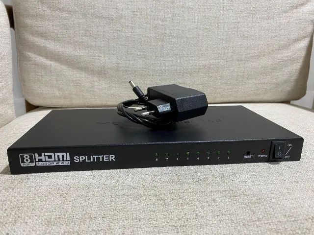 Splitter Hdmi 1 X 8 - 4k Multiplas Portas Hdmi 1.4 1080p