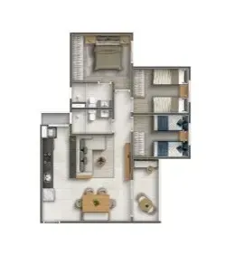 PLANTA 69m²