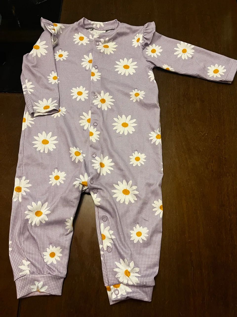 Macacão Margaridas bebê menina 6-9 meses - Foto 3