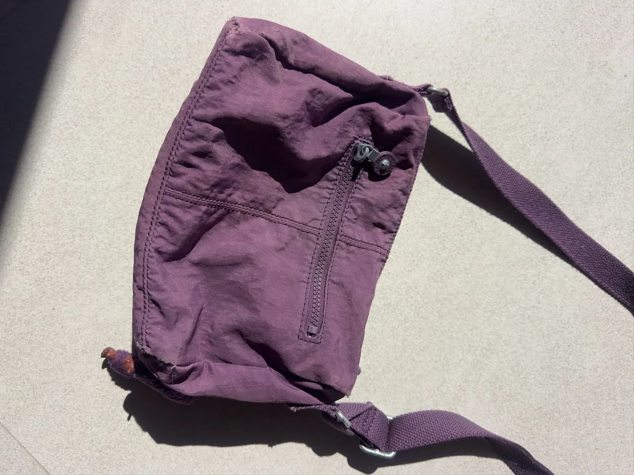 bolsa kipling roxa 