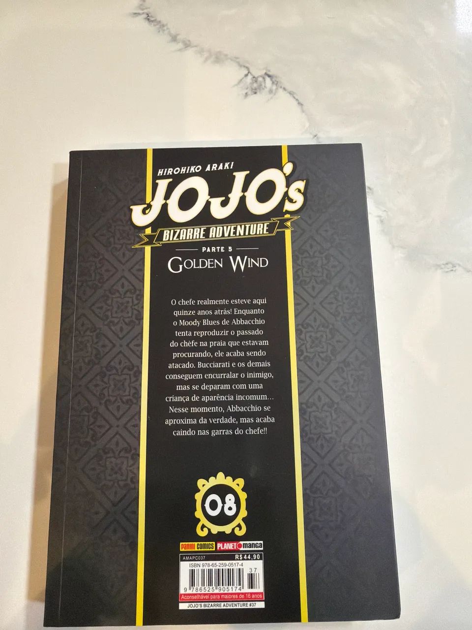 Mangá jojo?s bizarre adventure parte 5 Golden wind volume 08