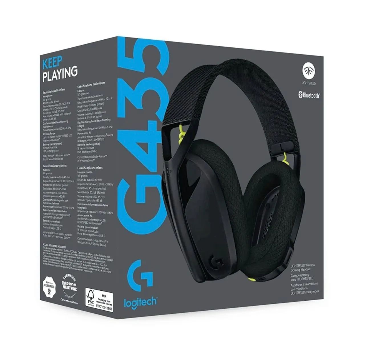 Headset Gamer Logitech G435 LIGHTSPEED Fone de ouvido gamer sem fio NOVO LACRADO NA CAIXA