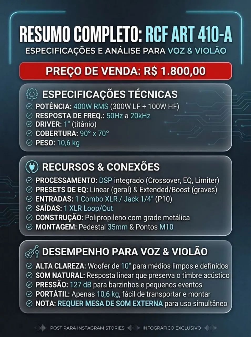 Caixa de som ativa RCF Art410-A - Foto 5
