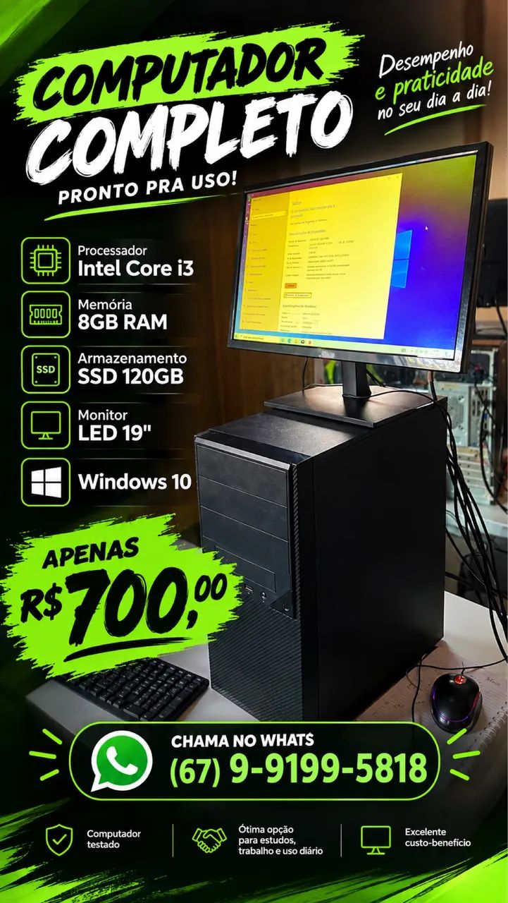 Computador i3 completo