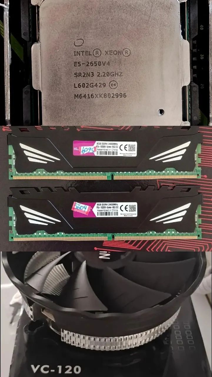 Kit Xeon E5-2650v4 + RAM 2x8GB DDR4 + Cooler VC-120 