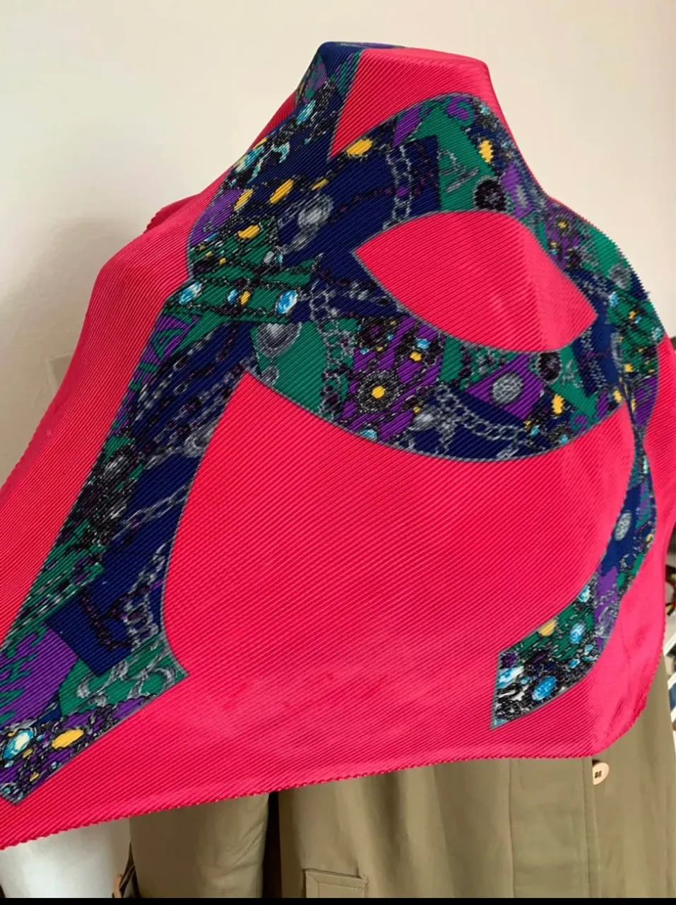 Lenço Chanel vintage plissado  - Foto 5