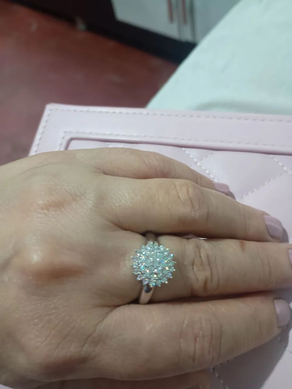 Anel chuveiro Moissanite  - Foto 5