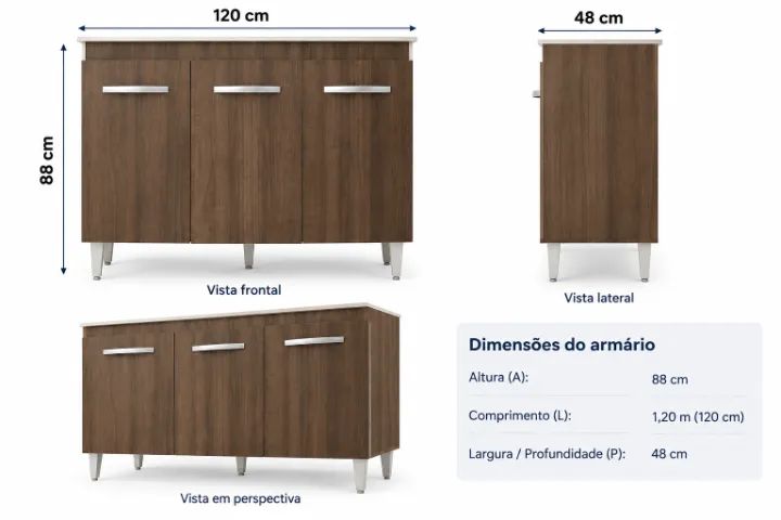 Jogo cozinha 3 peças - Seminovo  - Foto 2
