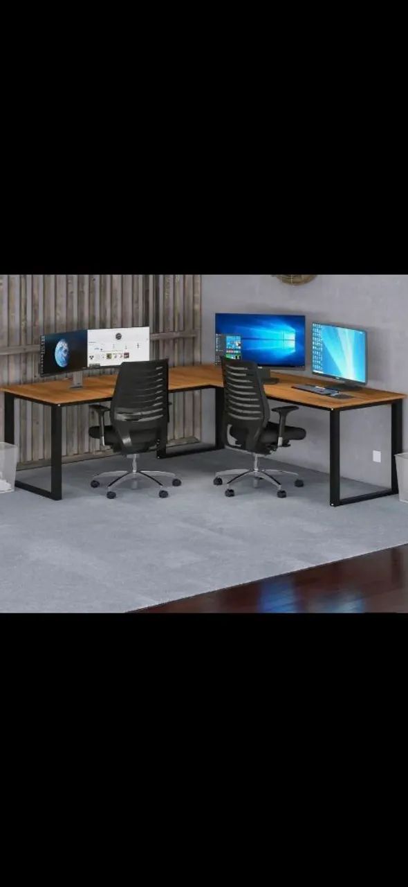 Mesa L de escritório ou game 