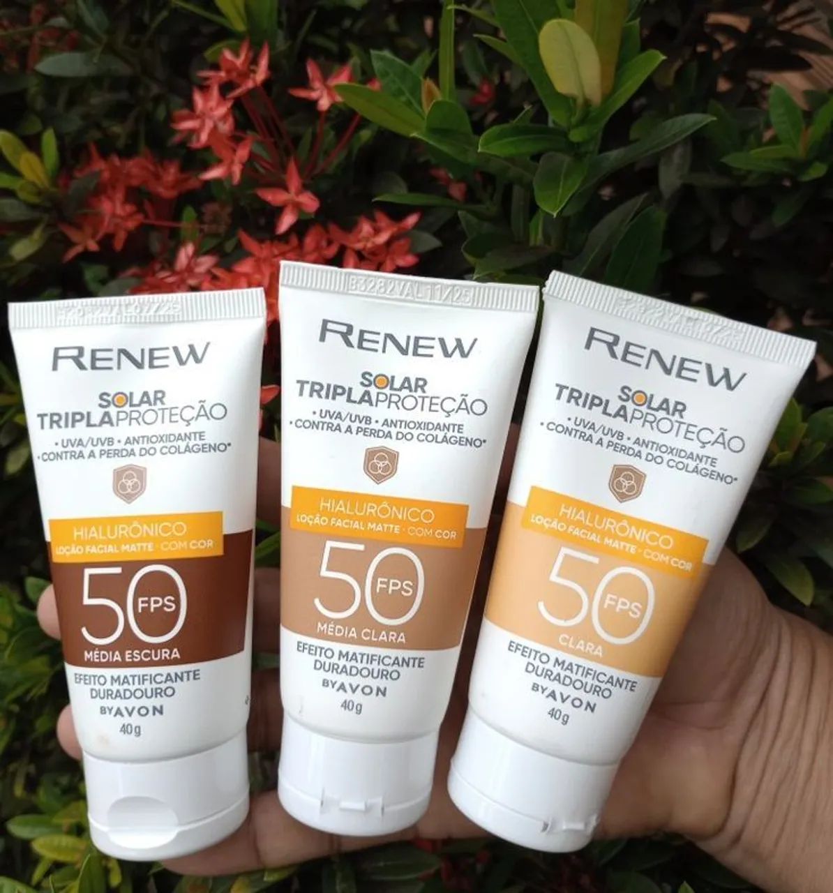 Protetor com cor Renew Avon FPS 50