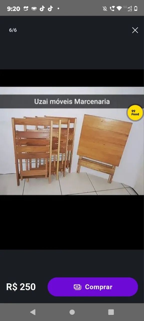 Mesas e cadeiras articuladas 