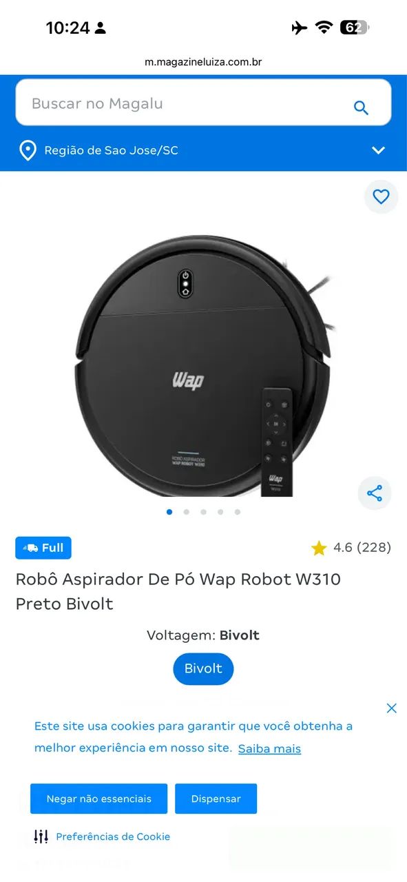 Aspirador robô wap robot 310
