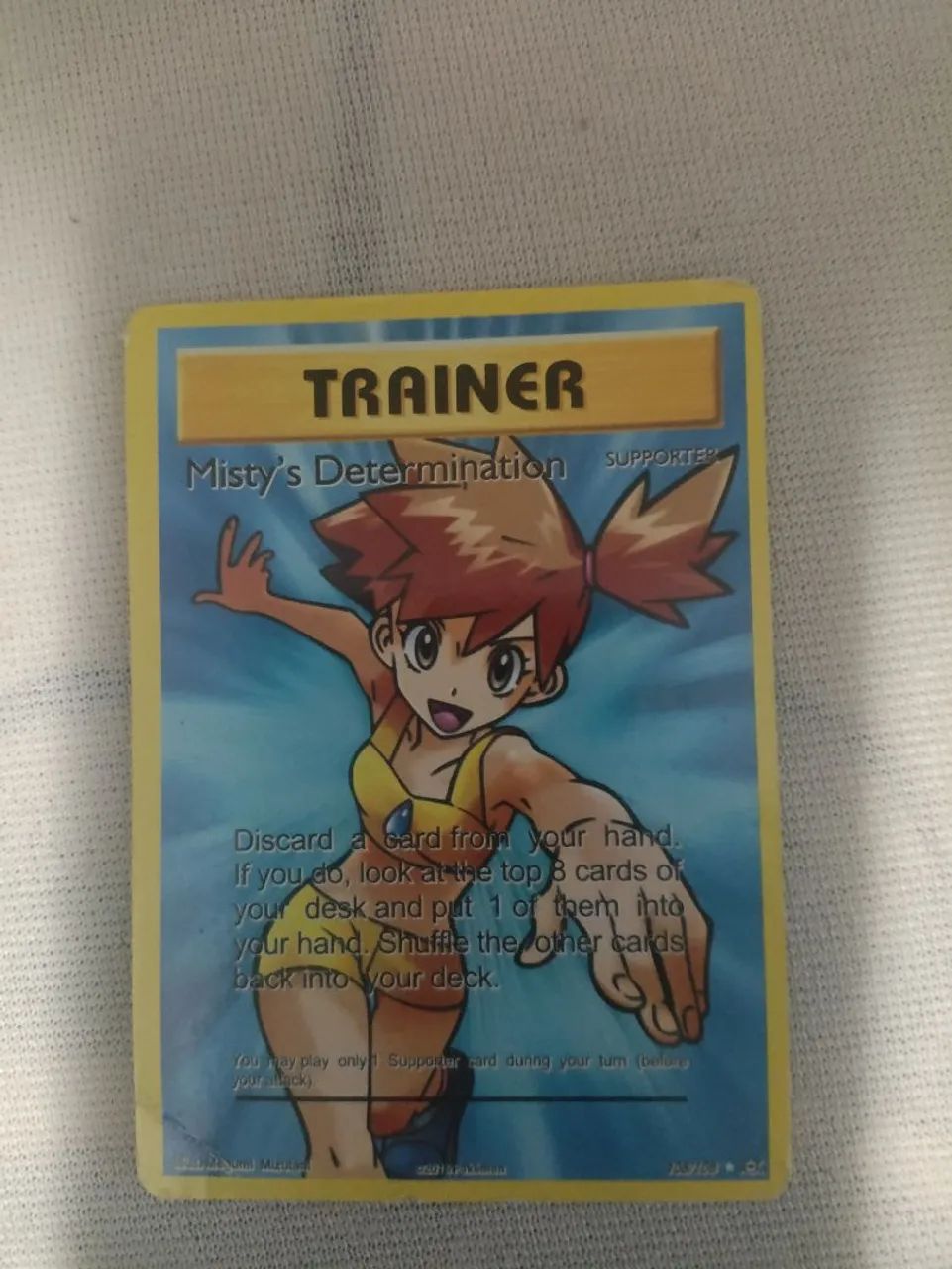 Carta Pokémon Determinação Da Misty Full Art 108/108