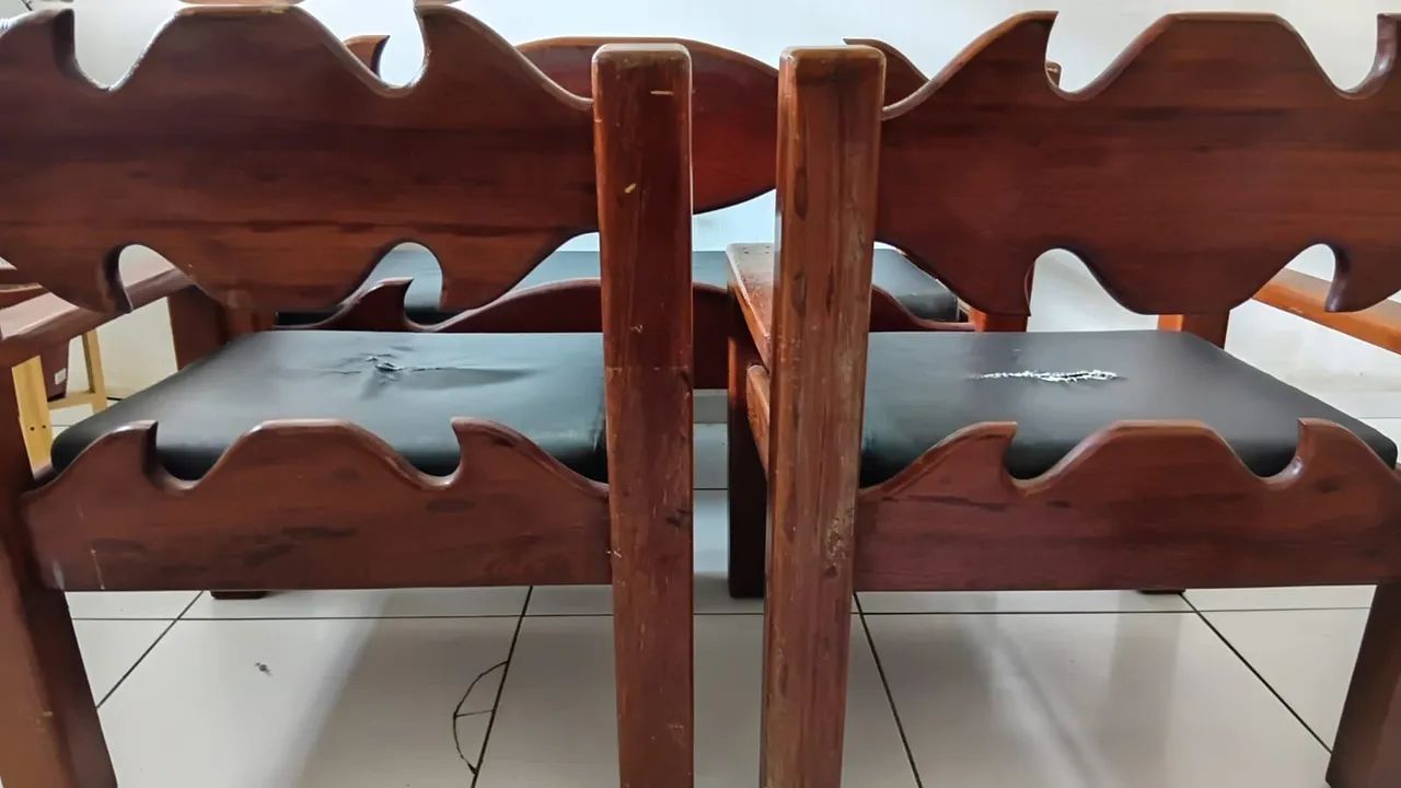 Conjunto de sofá de madeira maciça móveis Gravatá  - Foto 5