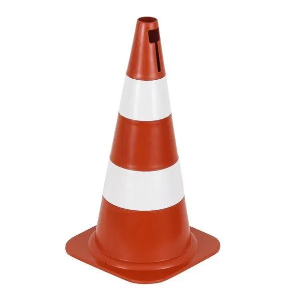 Cone de Sinalização 50x27cm Plástico Laranja e Branco
