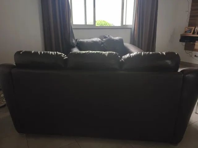 Sofá de 3 e 2 lugares (couro artificial) - Foto 4