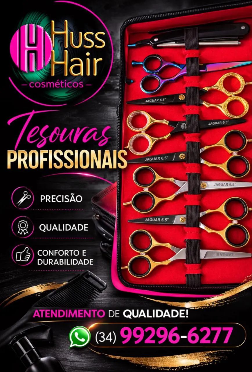 Tesouras Soling Profissional Laser, Navalha ou Dentada