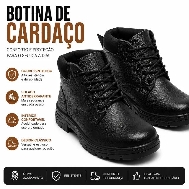 ? Botina de Cadarço Nova - Confortável e Resistente ? - Foto 2