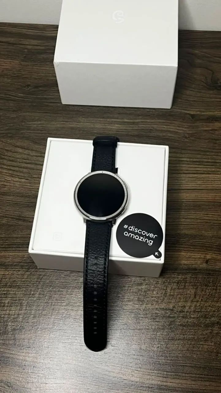 Amazfit ACTIVE 2 Premium Version - Smartwatch A2437 Pulseira couro preta - Foto 4
