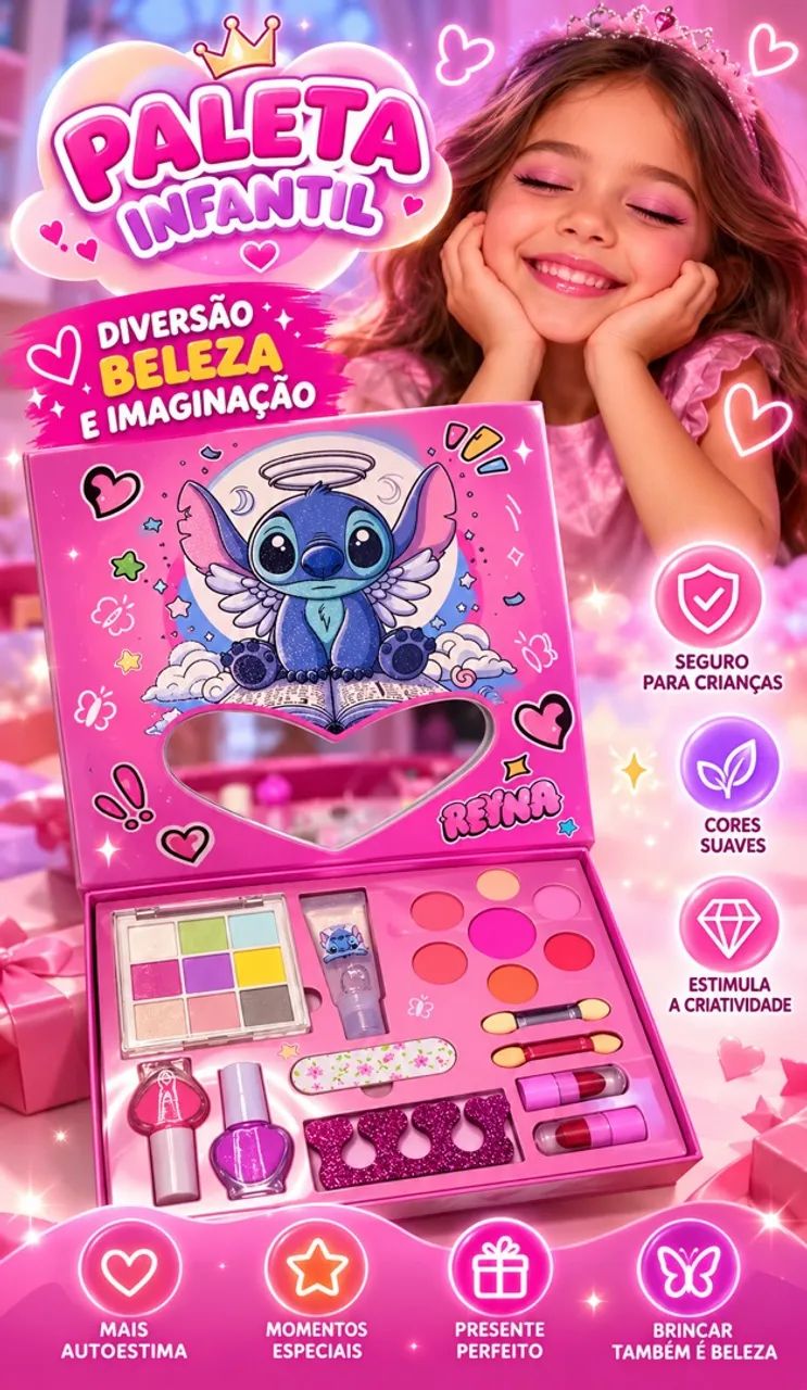  Kit de maquiagem Infantil Stitch