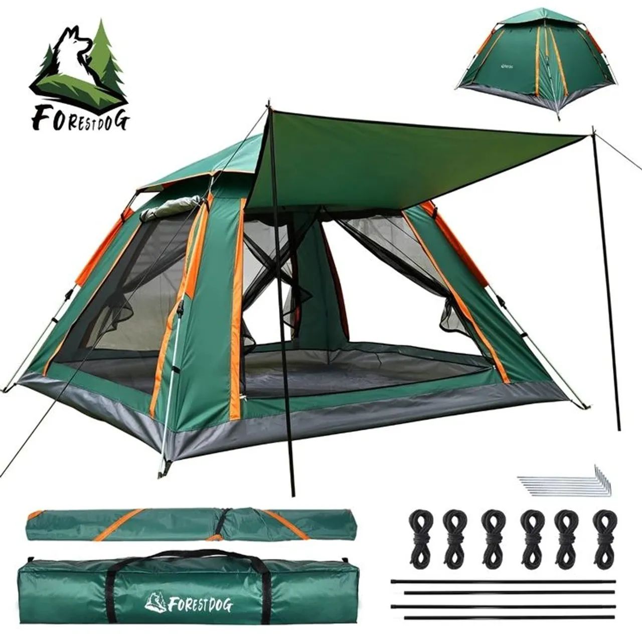 Barraca 5-6 pessoas automática Camping com toldo Cabana Nova 