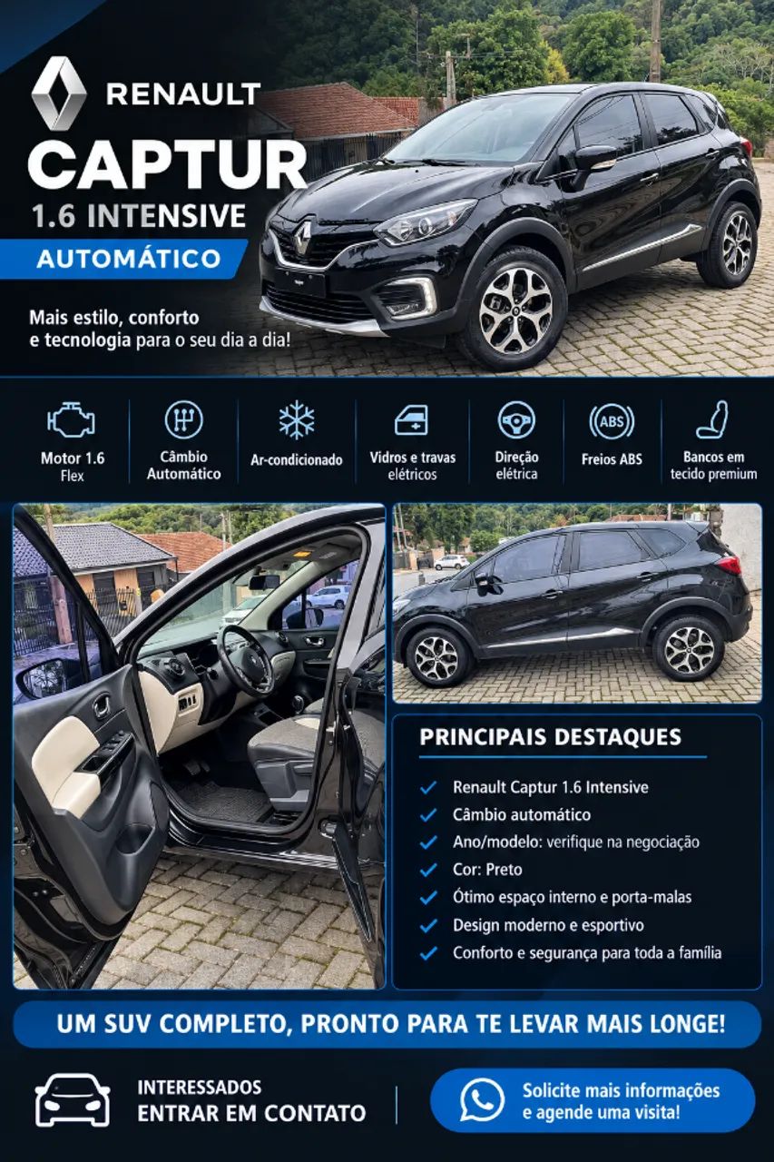 Renault Captur INTENSE 1.6 16V FLEX 5P AUT. 2018