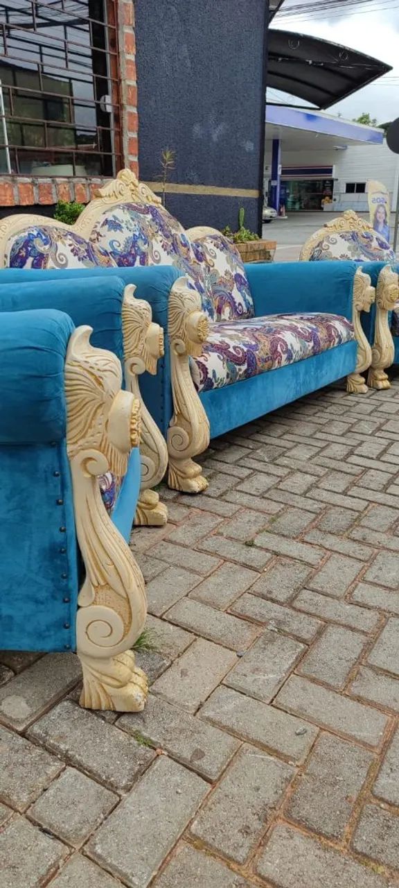Raridade: Conjunto de Sofás Clássicos "Pata de Leão" - Foto 5