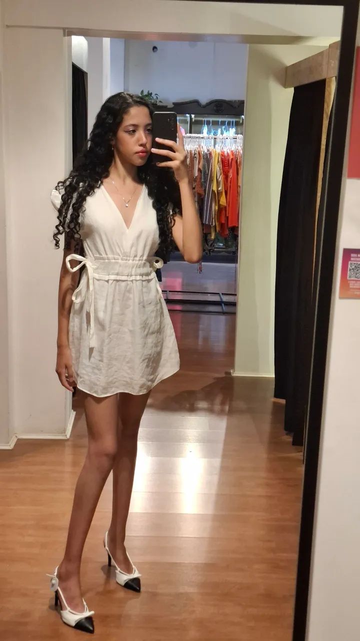 Vestido Zara branco de algodão  - Foto 2