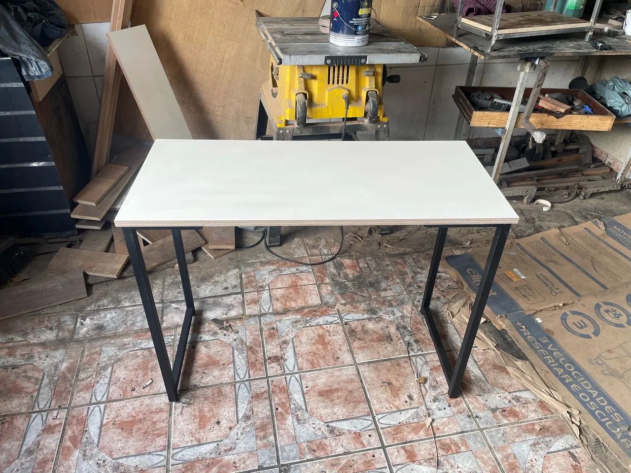Mesa escrivaninha fabrica metal mdf  - Foto 3